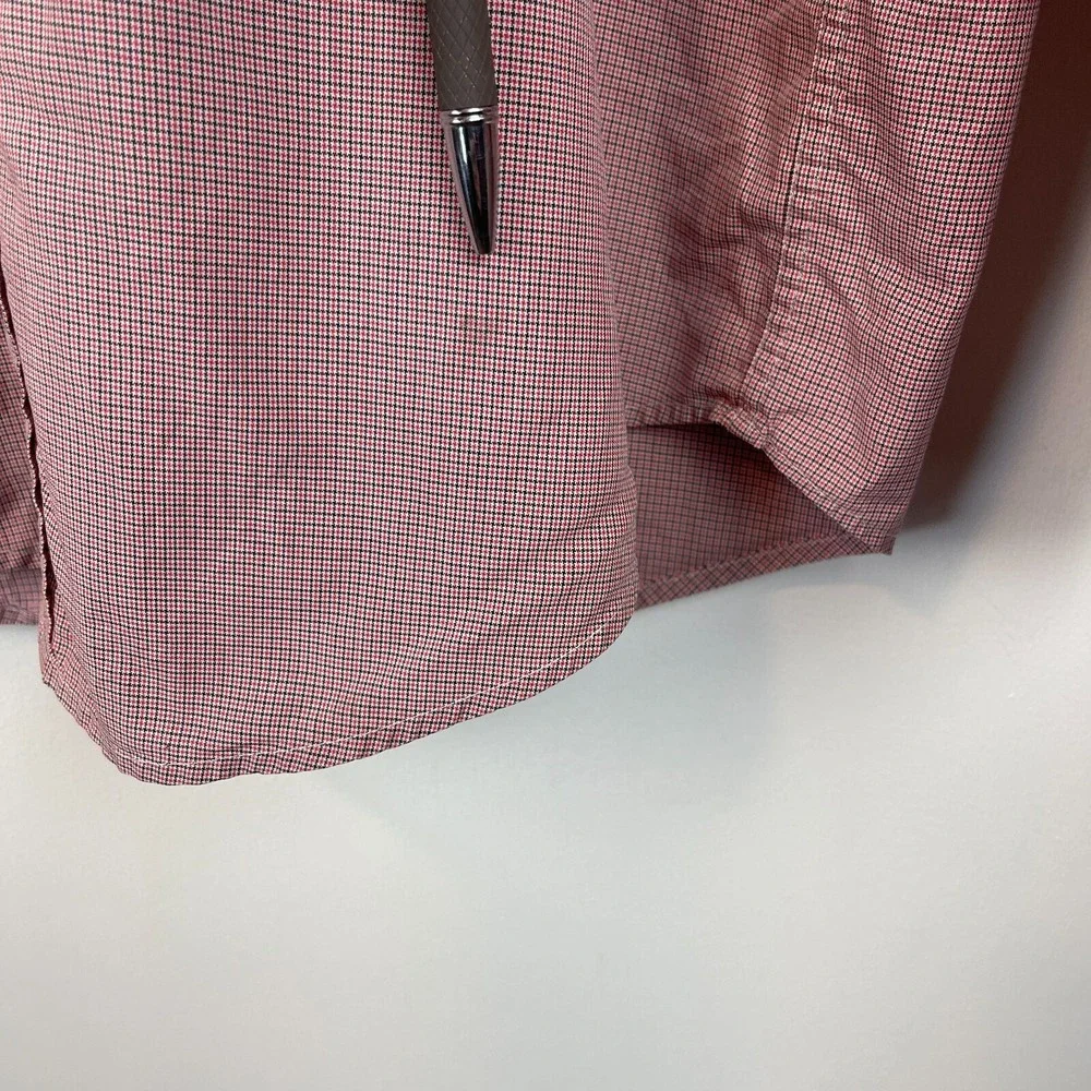 VTG 90s J Crew Oarsman Mens‎ L Cotton Long Sleeve Button Down Red Check *Read